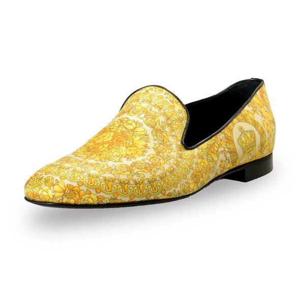 Versace Men's Barocco Print Moccasins Loafers Slip On Shoes US 8 IT 41 - Picture 1 of 8